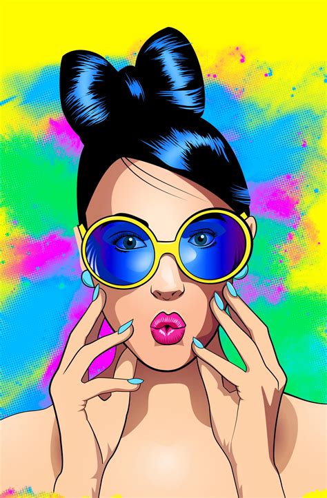 Latest Illustration Girl With Sunglasses R Adobeillustrator