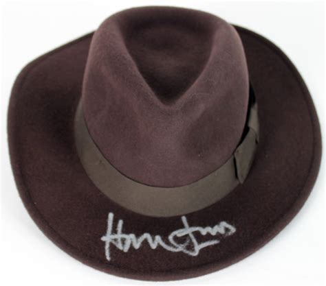 Lot Detail Harrison Ford Signed Indiana Jones Wool Hat Bas Beckett