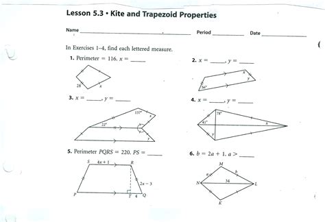 Quinanola, mark / honors geometry homework and handouts. Unit 7: Quadrilaterals and Transformation Properties ...