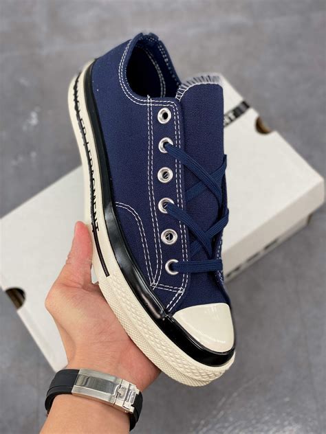 Fragment Design X Moncler X Converse Chuck 70 Navy For Sale Sneaker Hello