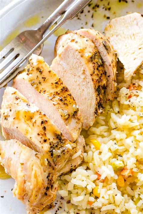 Pour in chicken broth to deglaze the pan. The Best Instant Pot Chicken Breasts Recipe | Diethood