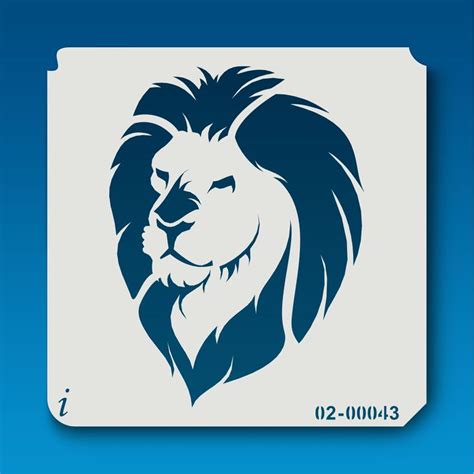 02 00043 Regal Lion Head Lion Stencil Animal Stencil Stencils