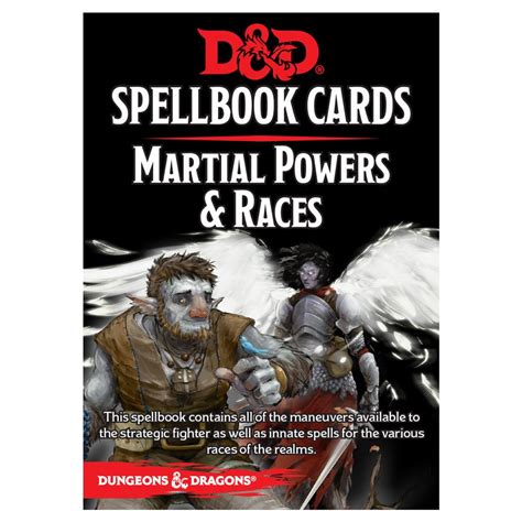 D&d spellbook cards deck (martial powers and races) $13.99. D&D Spellbook Cards: Martial & Race Deck