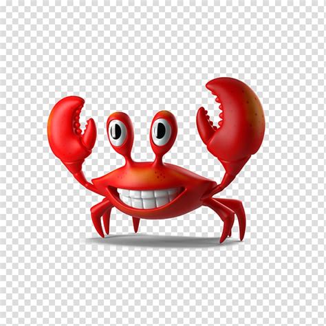 Red Animated Crab Crab Cartoon Illustration Cartoon Crab Transparent