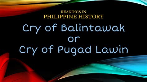 Solution Cry Of Balintawak History Studypool