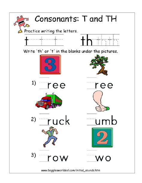 Th Phonics Worksheet