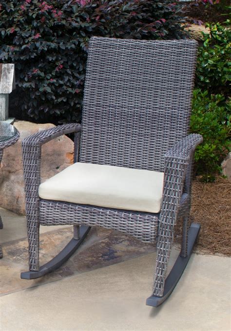 Gardeon rocking chairs chair table outdoor furniture wicker lounge recliner. 15 Collection of Wicker Rocking Chairs Sets
