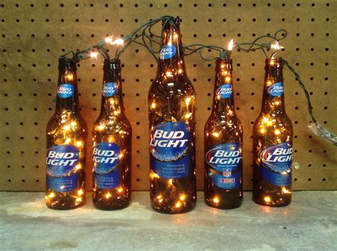 Bud Light Bottles And Christmas Lights Festive Party Decor