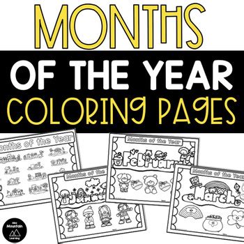 Months of the year coloring pages. Months of the Year Coloring Pages by Mini Mountain ...
