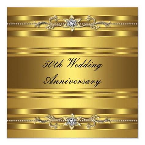 Buy golden wedding anniversary gifts and get the best deals at the lowest prices on ebay! Elegant Gold Golden 50th Wedding Anniversary Invitation ...