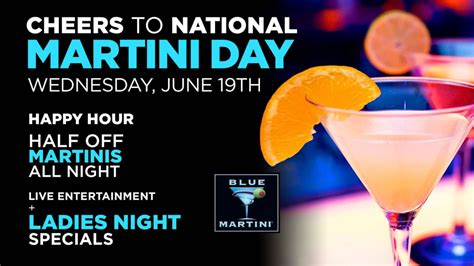 Cheers To National Martini Day 2019 Blue Martini Plano Dallas Tx