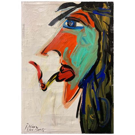 Peter Keil Expressionist Portrait Painting Of Mick Jagger For Sale At