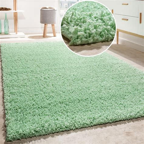 Einer der beliebtesten teppiche ist der shaggy teppich. Shaggy Uni Mint Grün AUSVERKAUF | Teppich.de