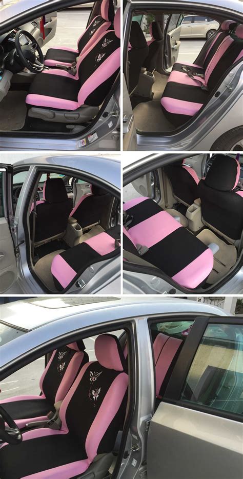 autoyouth new arrival pink car seat covers butterfly embroidery car styling woman seat covers