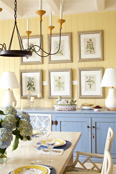 Decorating With Blue Town And Country Living Yellow Dining Room