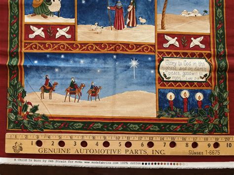 Vintage Nativitychristmas Fabric Panel Wall Hanging For Etsy
