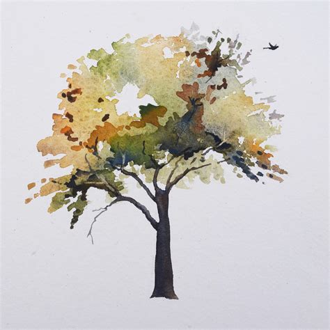 Paint A Watercolor Tree In The Fall By Christopher P Jones Medium