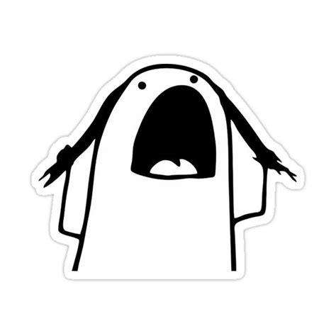 A Black And White Drawing Of A Ghost Sticker