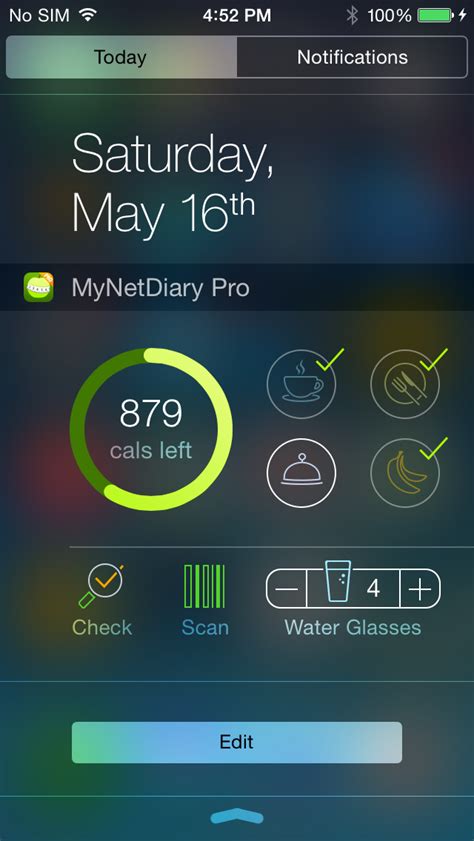 Best free workout apps on android and ios. MyNetDiary Today Widget | Food tracker app, Food tracker ...