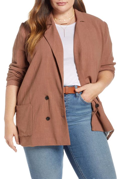 treasure and bond double breasted blazer plus size nordstrom rack