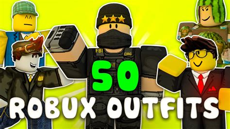 50 Robux Outfits Youtube
