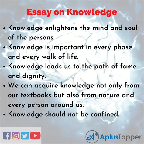 Essay On Knowledge Knowledge Essay For Students And Children In