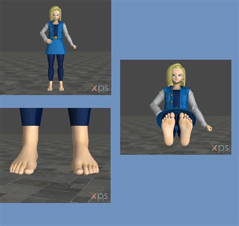 Android Saga Android 18s Feet By 3dfootfan On Deviantart