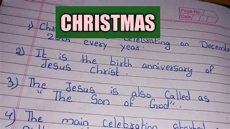 Speech On Christmas Day Essay On Christmas In English Few Lines On