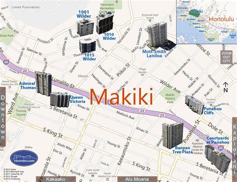 Makiki Condo Map Honolulu Oahu Hawaii