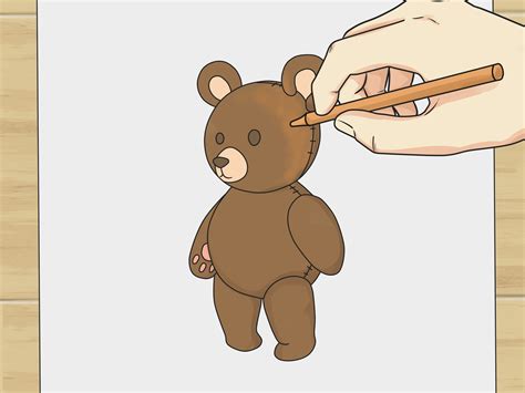 Details depicting a bear with a bear. How to Draw Teddy Bears: 10 Steps (with Pictures) - wikiHow