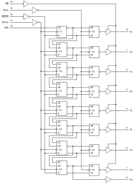 8 Bit Shift Register Circuit Diagram