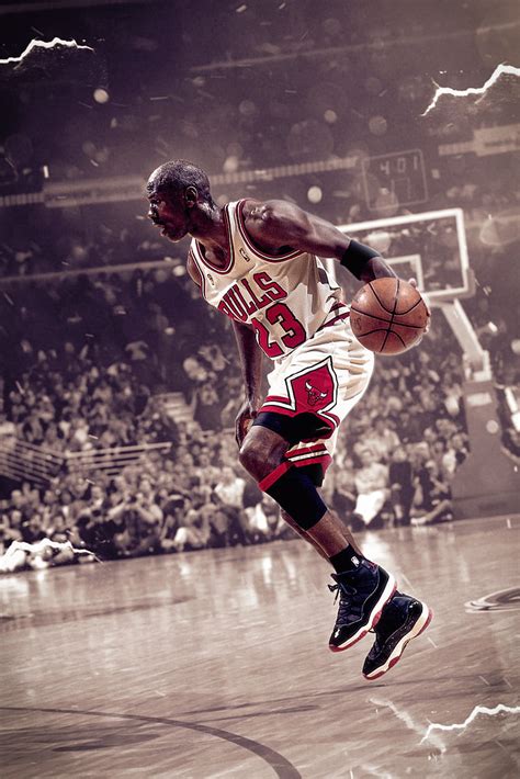Michael Jordan Basketball Dribble Jordan Nba Nike Hd Phone
