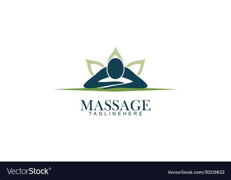 Body Massage Logo Royalty Free Vector Image Vectorstock