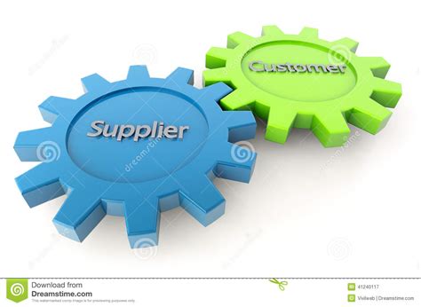 Supplier And Customer Gears Stock Illustration - Illustration of ...