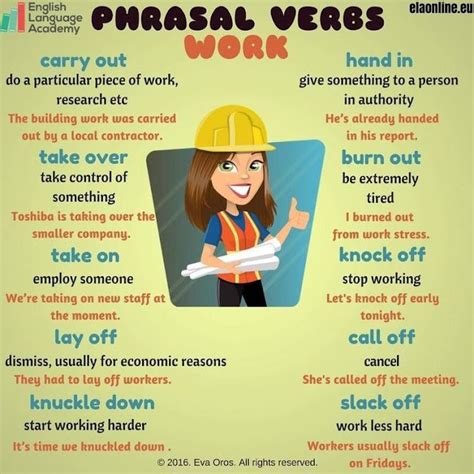 Easy Peasy English Phrasal Verbs Work