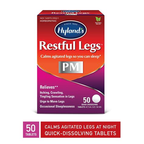 Hylands Restful Legs Pm Tablets Calms Agitated Legs So You Can Sleep