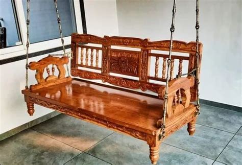 Indoor Three Seater Teak Wood Swing At Rs 15000piece Wooden Swing In