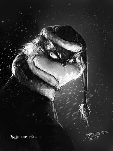 The Grinch By Flavio Luccisano Christmas Sketch Christmas Horror