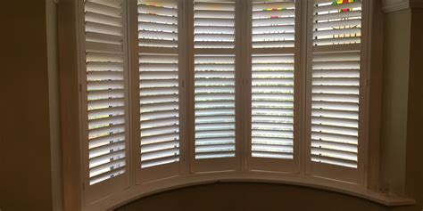 5 Panel Curved Bay Window Fitted With Plantation Shutters In Worsley