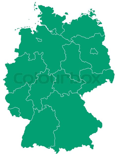 Kort Over Tyskland Stock Vektor Colourbox