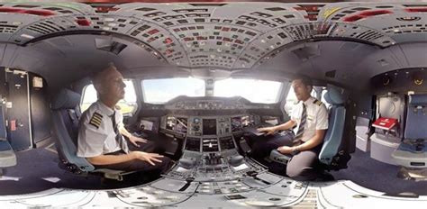 Emirates 360° Video Of An A380 Flight Deck
