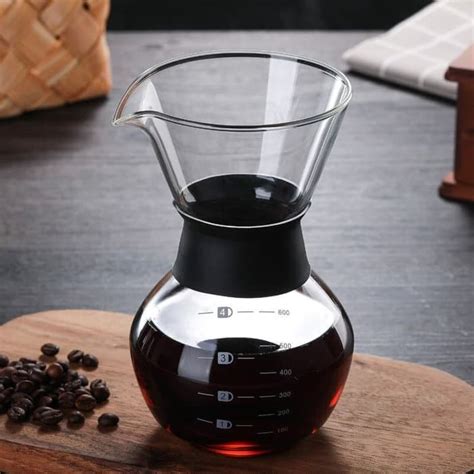 Lebih baik minum kopi dalam keadaan panas atau dingin ya? Jual Server Kopi Chemex V60 Maker Pot Dripper 350 ML|Tahan ...