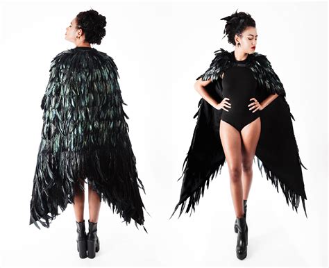 Black Swan Feather Wings Cape Black Swan Costume Feather Fashion