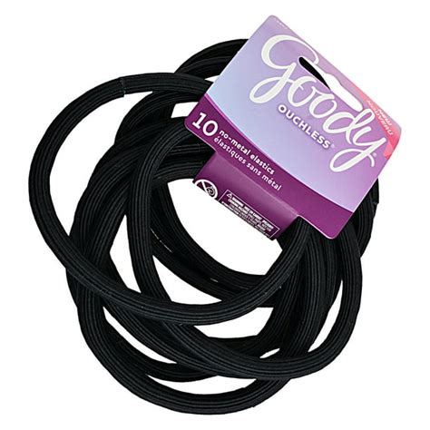 Goody Goody Ouchless Elastics Extra Large 4 Inch Black Hair Ties 10 Ct