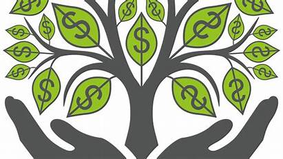 Sustainability Finance Money Greening Tree Hands Global