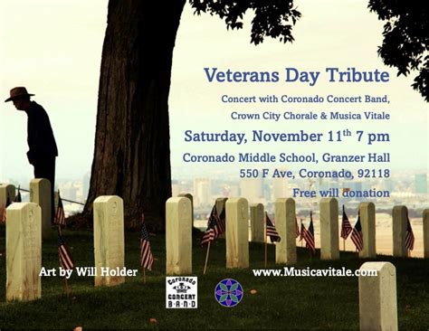 Veterans Day To Be Celebrated In Musical Concert Nov 11 Coronado