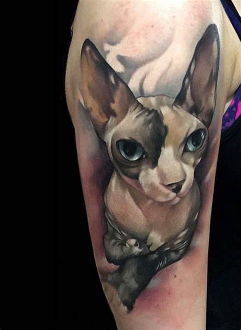 Cat Sphinx Tattoo Sphynx Cat Tattoo Cat Tattoo Animal Tattoos