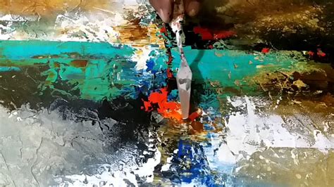 Abstract Painting Demonstration Of Acrylic Abstract Painting And