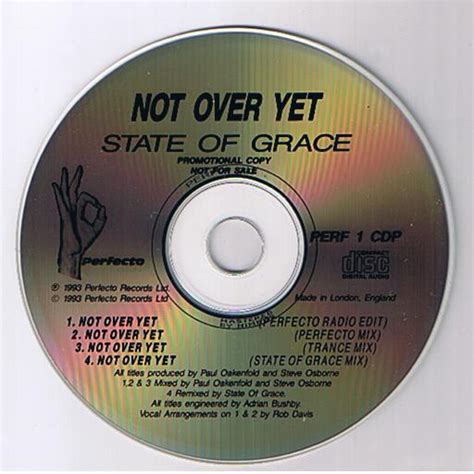 State Of Grace Not Over Yet 1993 Cd Discogs