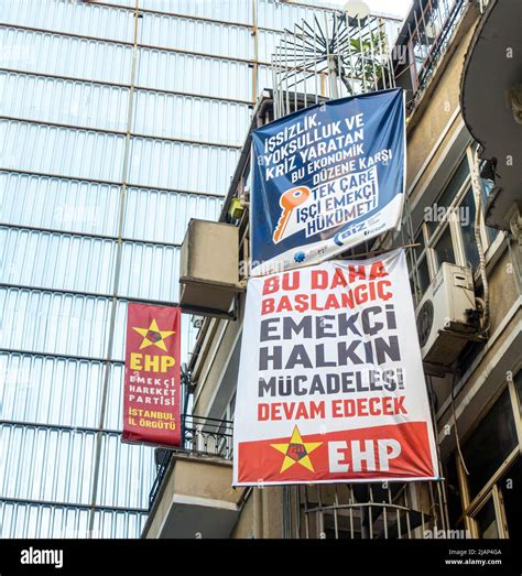 Gezi Park Protest In Istanbul On May 31 2022 EHP Posters Hanging On A